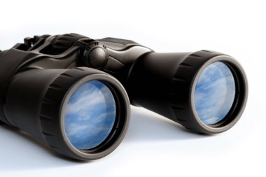 binoculars on white background clipart