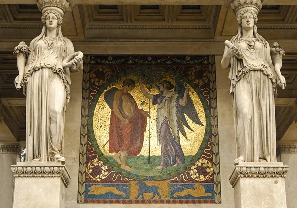 Uno Dei Quattro Mosaici Munich Friedensengel — Foto Stock