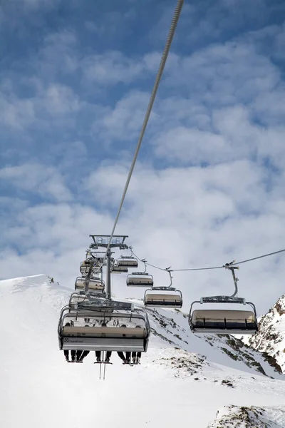 Skilift Den Bergen — Stockfoto