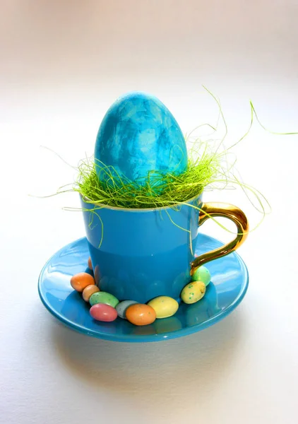 Wakacje Kolorowe Pojęcie Szczęśliwych Dekoracji Wielkanocnych — Zdjęcie stockowe