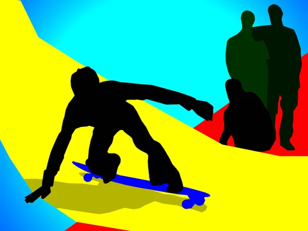 Bild Träningen Med Skateboard — Stockfoto