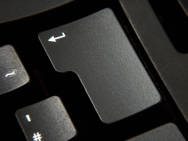 ボタン付きの黒いキーボードのクローズアップ — ストック写真