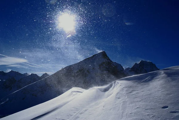 Vento Construtor Avalanches — Fotografia de Stock