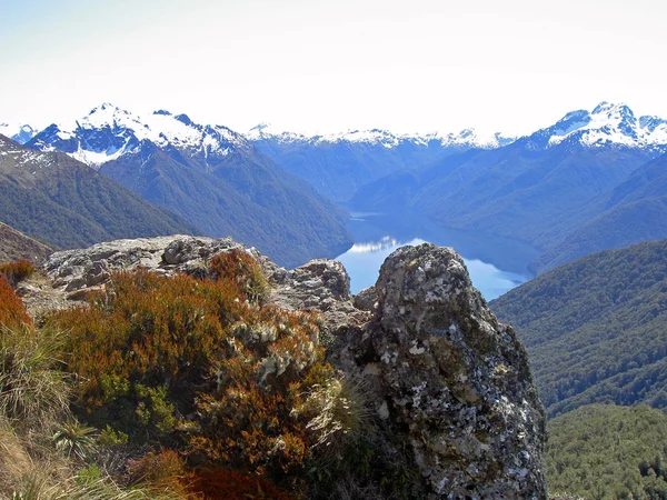 Horské Jezero Novém Zélandu — Stock fotografie