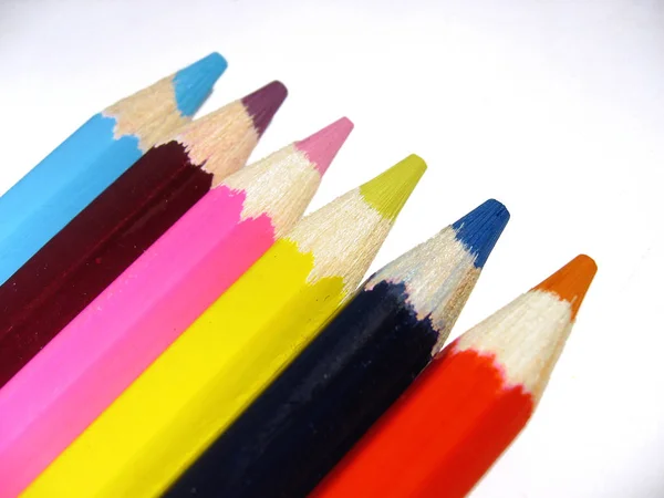 Ołówki Piśmienne Obrusy Rysowania Biurowe — Zdjęcie stockowe