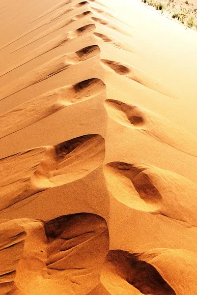 Footsteps Sand — Stock Photo, Image