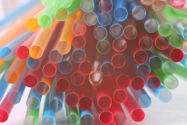 Colorful Plastic Straws Background — Stock Photo, Image