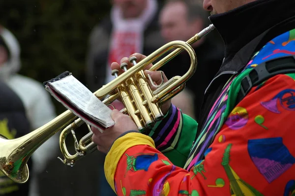 Close Band Musicians Playing Concert — Stock Photo, Image