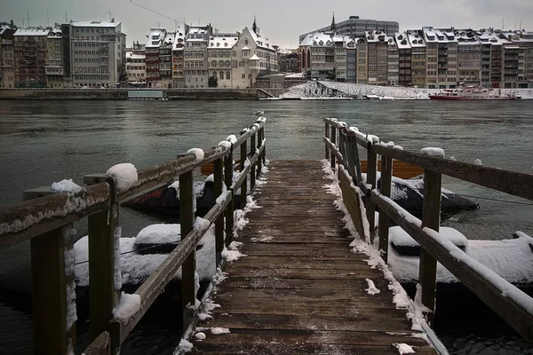 Neve Uma Raridade Basel Quando Acontece Rapidamente Ido — Fotografia de Stock