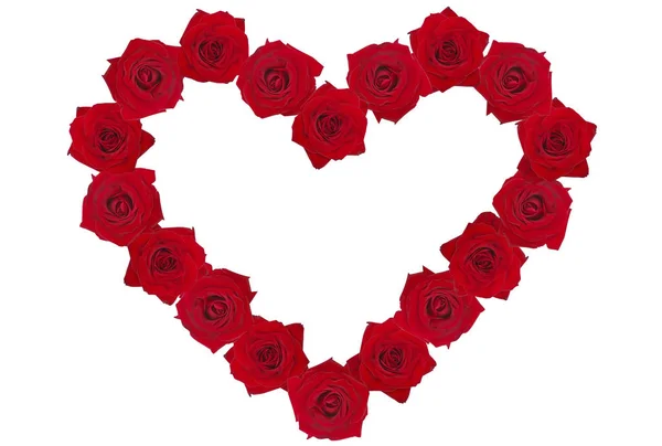 Сердце Красных Роз — стоковое фото