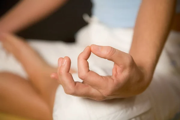 Pose Yoga Com Mudra — Fotografia de Stock