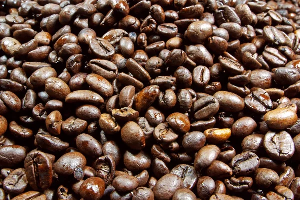 Φρυγμένοι Καφέ Κόκκοι Καφέ — Φωτογραφία Αρχείου
