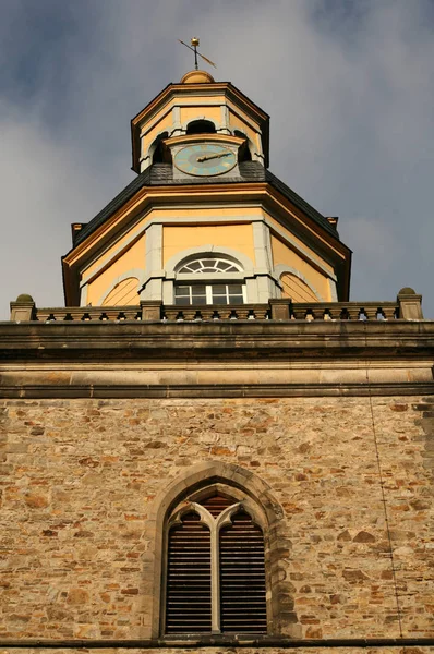 Bell Tower Market Church Rinteln Niedersachsen — Stock Photo, Image