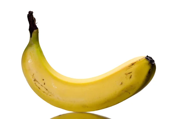 Banan Isolerad Vit Bakgrund — Stockfoto