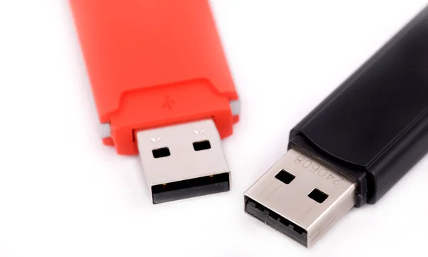 Unidad Flash Usb Sobre Fondo Blanco — Foto de Stock