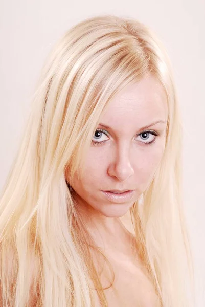 Portrait Belle Fille Blonde — Photo