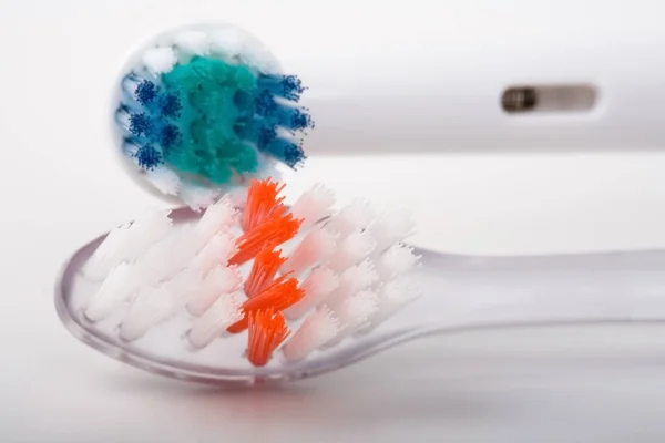 Two Toothbrushes Electrically — Stock Photo, Image