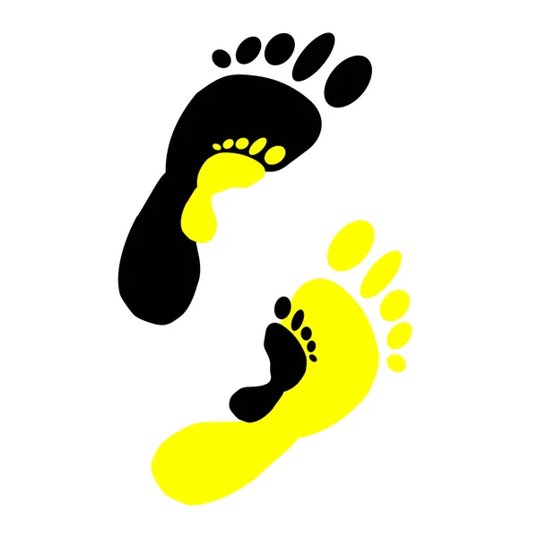 Fußabdruck Symbol Schwarzen Stil Isoliert Auf Weißem Hintergrund Symbolbild Schwangerschaft — Stockfoto