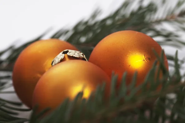 Jul Dekorationer Bakgrund Närbild — Stockfoto