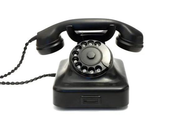 Παλιό Τηλέφωνο Απομονωμένο Λευκό Φόντο — Φωτογραφία Αρχείου
