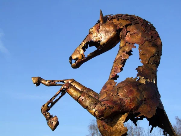 Άλογο Μπρούντζο Τέχνη — Φωτογραφία Αρχείου