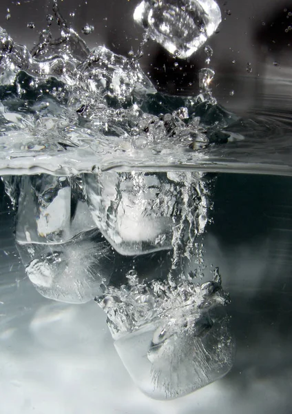 Durchsichtige Kalte Eiswürfel — Stockfoto