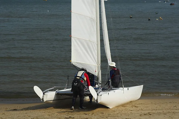 Scenic View Sail Boat Details — Stock Photo, Image