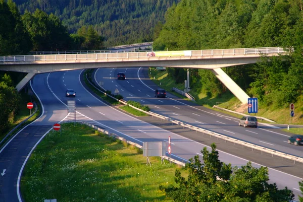Naturskön Över Trafikledens Infrastruktur — Stockfoto