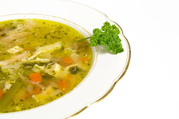 Тарелка Куриного Супа — стоковое фото
