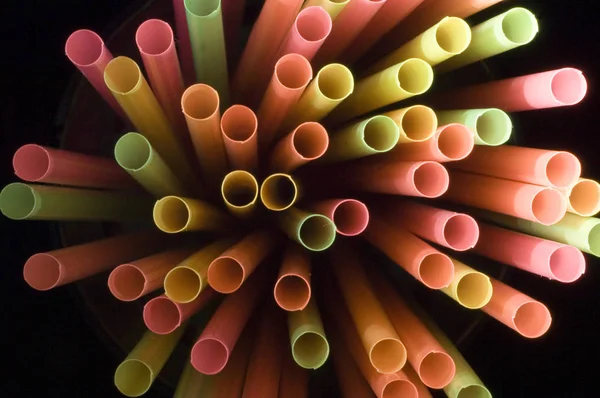 Plastic Cocktail Straws — Stock Photo, Image