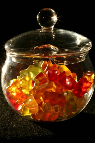 Gummi Bears Glass — Stock Photo, Image