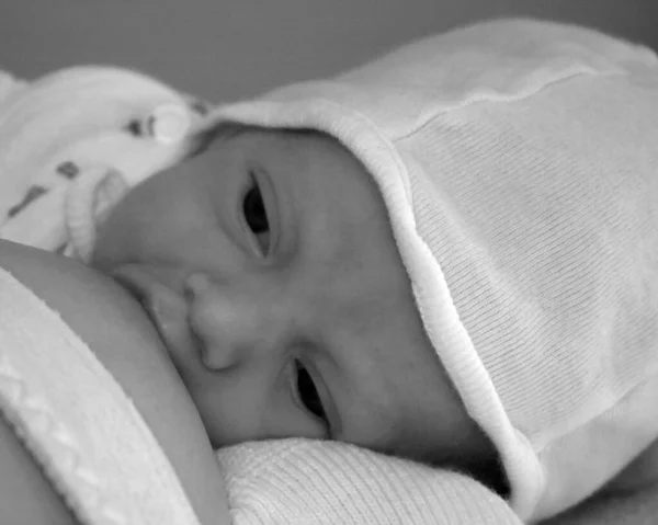 Closeup Portrait Cute Baby — Stock Photo, Image