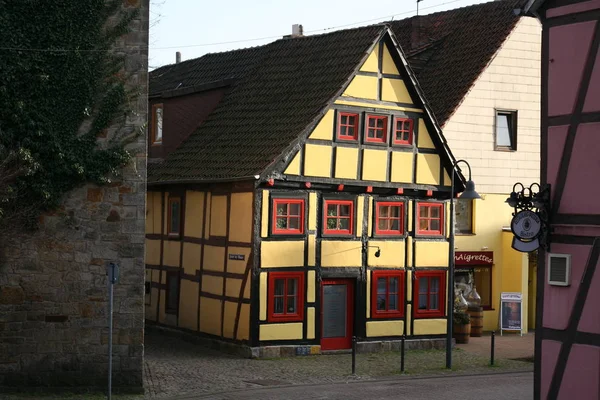 Odnowiony Dom Muru Pruskiego Rinteln Weser Dolna Saksonia — Zdjęcie stockowe