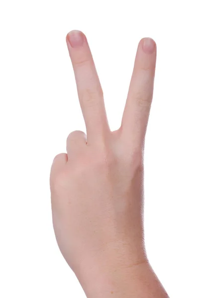 Closeup Hand Sign Gesture — Stock Photo, Image