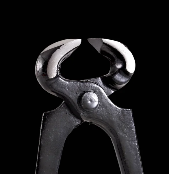 Старий Іржавий Гайковий Ключ Чорному Фоні — стокове фото
