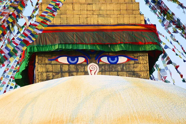 Ögon Stupa Bodnath — Stockfoto