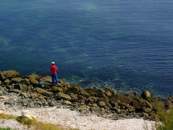 Anglers Black Sea — Stock Photo, Image