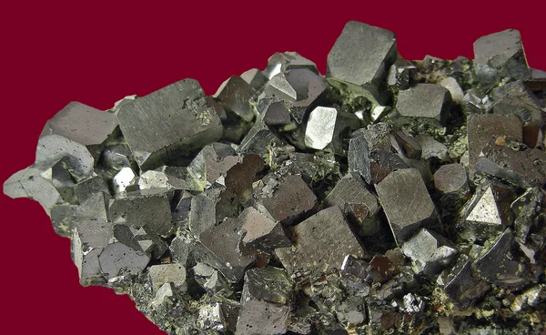 Galena Galena Often Shows Crystals Perfect Cube Shape Chemically Mineral — Stock Photo, Image