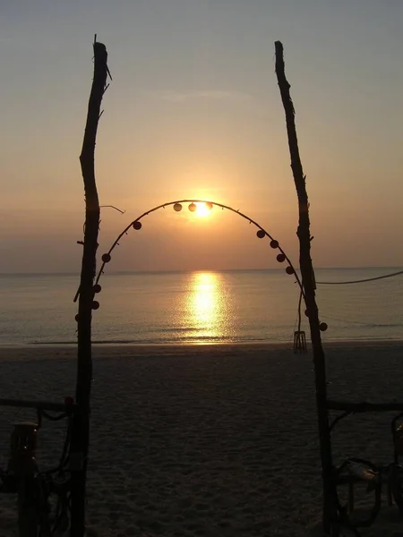 Dramatischer Sonnenaufgang Corbu Strand Rumanien Einem Der