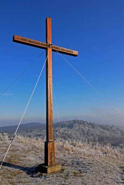 Malebný Pohled Křesťanský Krucifix — Stock fotografie