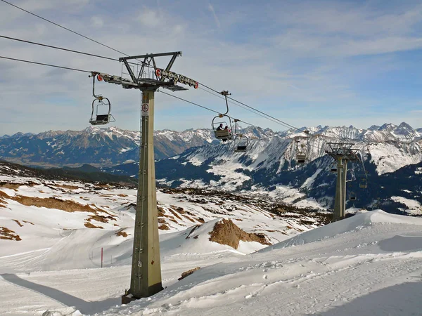 Kilátás Nyugatról Fal Magas Ifen Allgu Alpokban — Stock Fotó