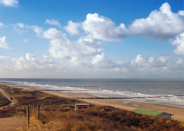 Sulla Spiaggia Domburg — Foto Stock