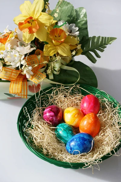 Festa Páscoa Ovos Páscoa Abril — Fotografia de Stock