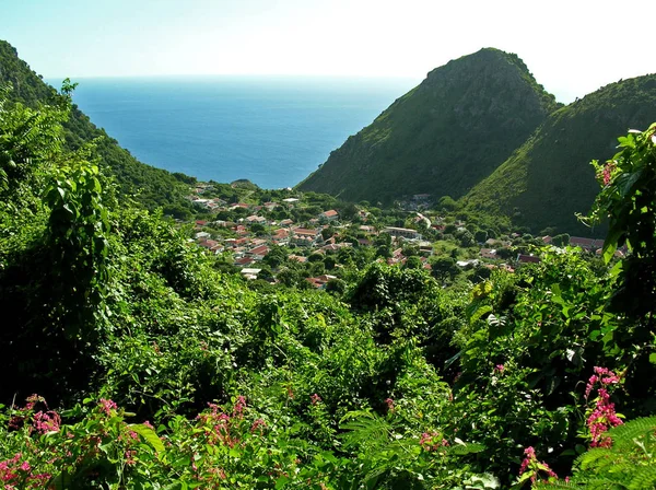 Enregistré Sur Saba Caraïbes Regardant — Photo