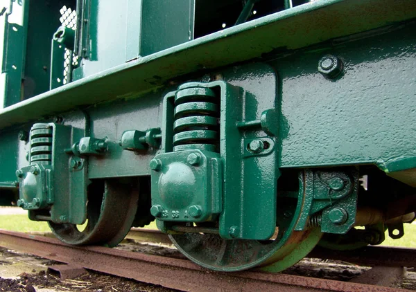 Velho Vapor Locomotiva Close — Fotografia de Stock