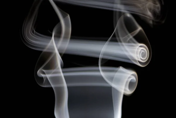 Fumaça Abstrata Fundo Preto — Fotografia de Stock