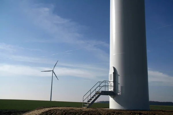 Turbin Angin Teknologi Listrik — Stok Foto