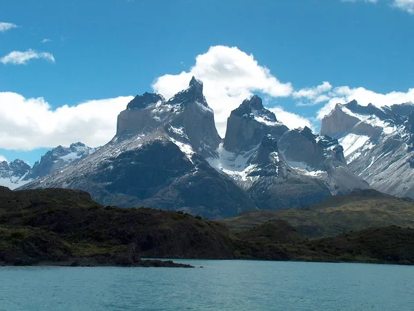 Cuernos Del Paine Jezero Hory — Stock fotografie