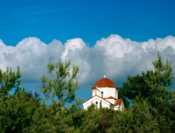 Eine Der Vielen Kirchen Auf Rhodos — Stockfoto