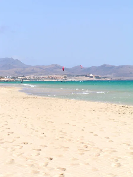 Zandstrand Aan Atlantische Oceaan — Stockfoto